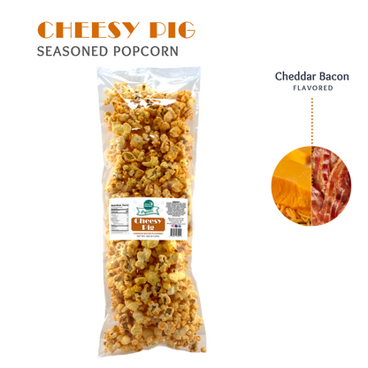 Small Batch Gourmet Cheddar Bacon, Cheddar, Bacon, Snack, Cheddar Bacon Popcorn, Seasoned Popcorn, Cheddar Bacon Flavored, Popcorn