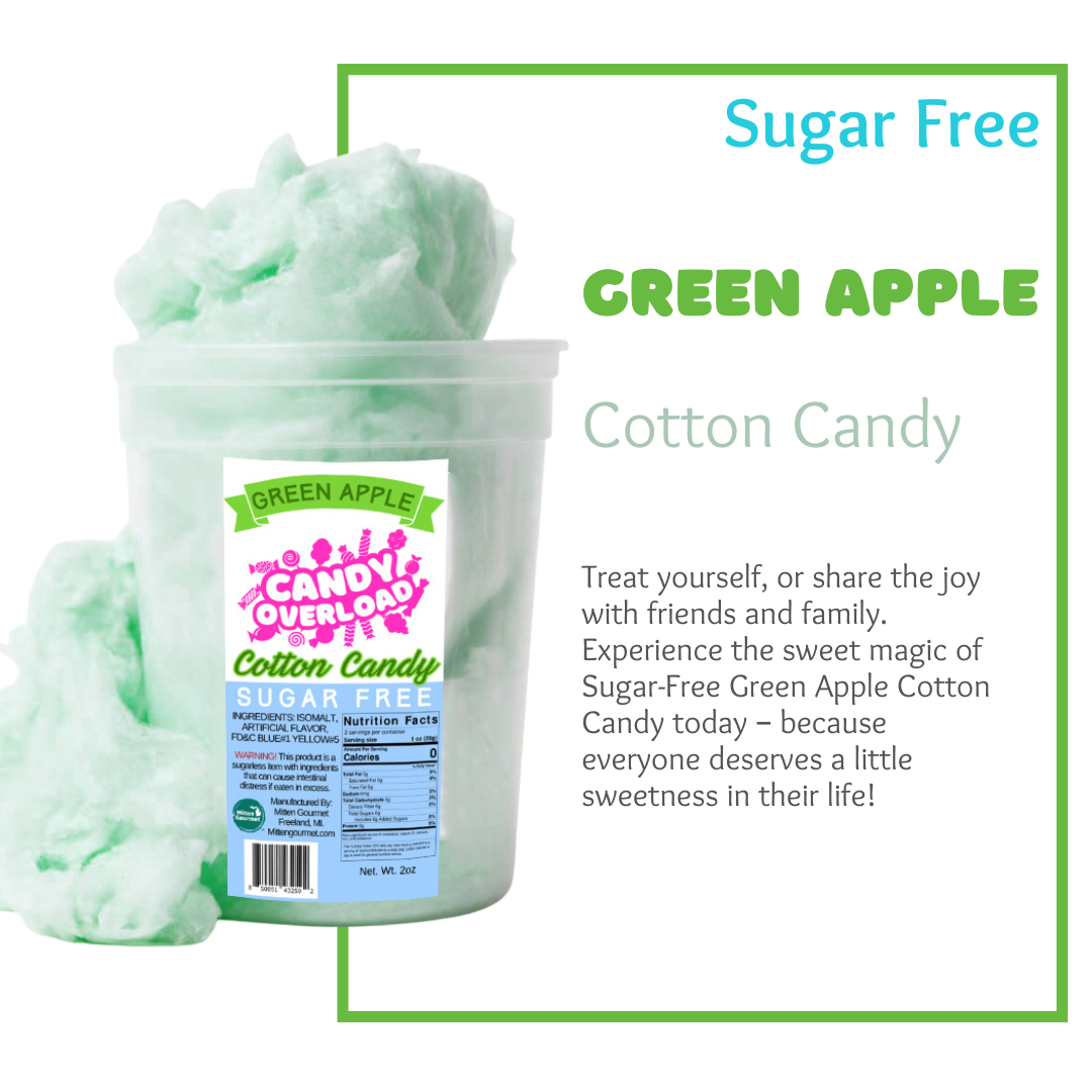 Green Apple Cotton Candy - 100% Organic Sugar – Grandpa Joe's