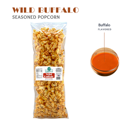 Small Batch Gourmet Buffalo, Snack, Buffalo Popcorn, Seasoned Popcorn, Buffalo Flavored, Popcorn