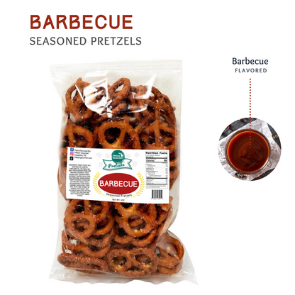 Barbecue, Snack, Seasoned Pretzels, Flavored, Pretzel, Barbecue Pretzels