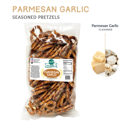 Parmesan Garlic, Parmesan, Garlic Snack, Seasoned Pretzels, Flavored, Pretzel, Parmesan Garlic Pretzels