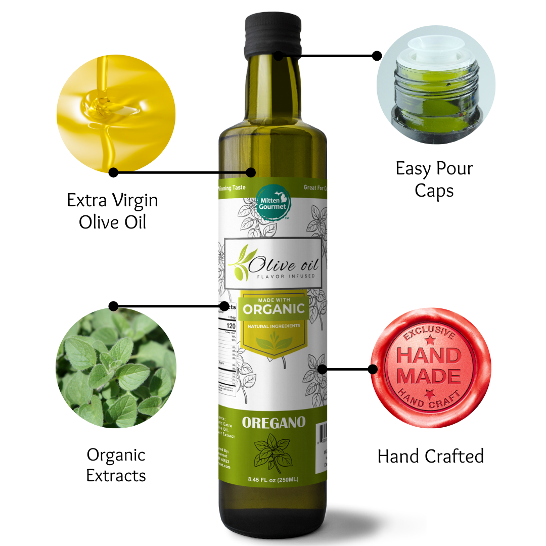 Extra Virgin Olive Oil - Oregano, Cooking, Flavor Infused, Oregano Olive Oil