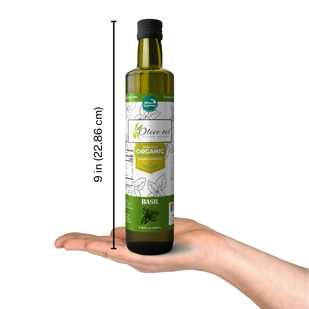 Extra Virgin Olive Oil - Basil, Cooking, Flavor Infused, Basil Olive Oil