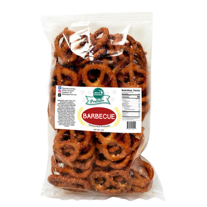 Barbecue, Snack, Seasoned Pretzels, Flavored, Pretzel, Barbecue Pretzels